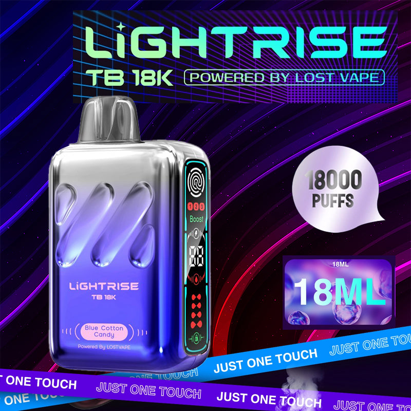 Lost Vape|Lightrise TB18k|Disposable|Vape Central Wholesale|Blue Cotton Candy