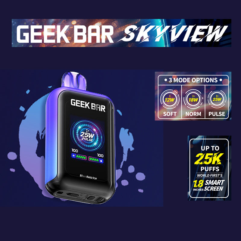 Geek Bar SkyView |Vape central wholesale|disposable |Blue Razz Ice