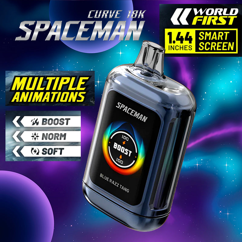 Spacemen Curve 18k |Vape Central Wholesale|Disposable|blue razz tang