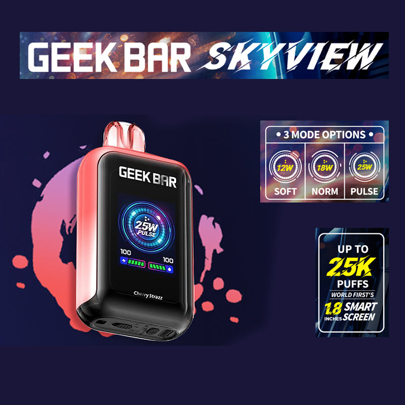 Geek Bar SkyView |Vape central wholesale|disposable |Cherry Strazz