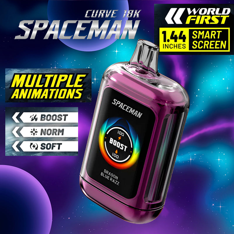Spacemen Curve 18k |Vape Central Wholesale|Disposable|dragon blue razz