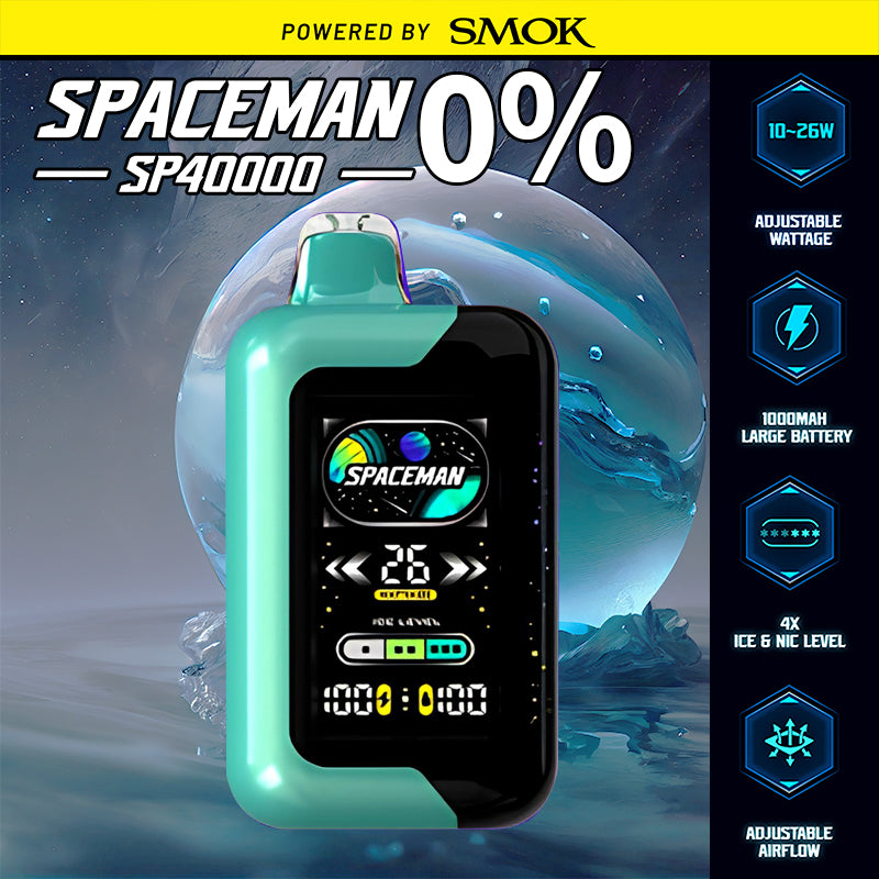 Spacemen sp40k 0 nicotine |Vape Central Wholesale|Disposable|wholesaler|distro|fresh mint