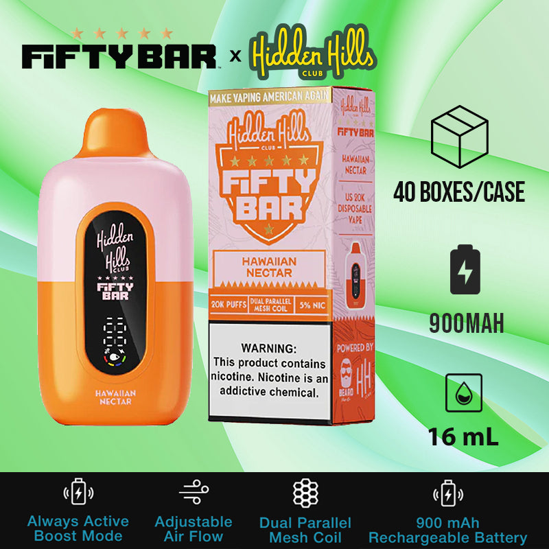 Fifty bar hidden hills club|disposable vape|vape wholesale|vapes|disposables|hawaiian nectar