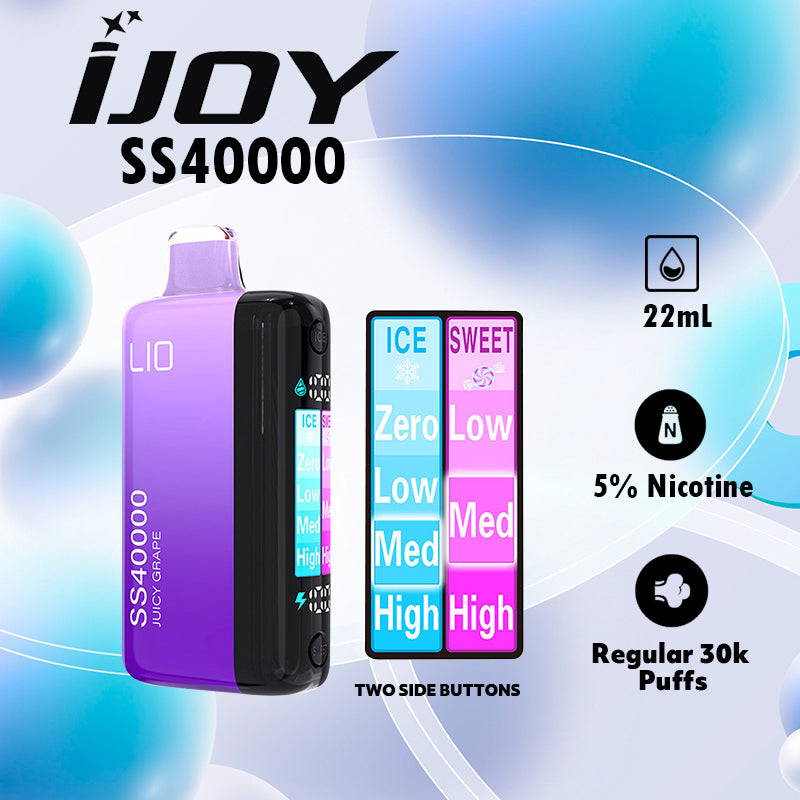 iJoy LIO SS40000 Ice-Sweet Cotral Vape Wholesale