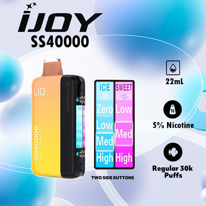 iJoy LIO SS40000 Ice-Sweet Cotral Vape Wholesale