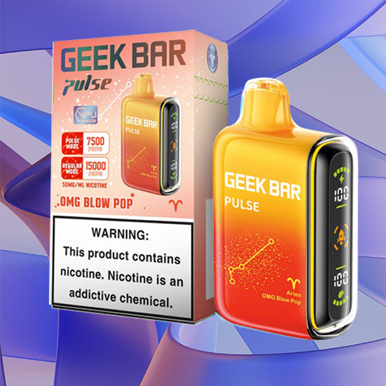 Geek bar Pulse|Vape central wholesale|Disposable| aries OMG Blow Pop