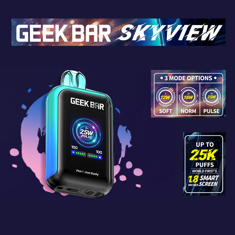 Geek Bar SkyView |Vape central wholesale|disposable |Peach Blue Slushy