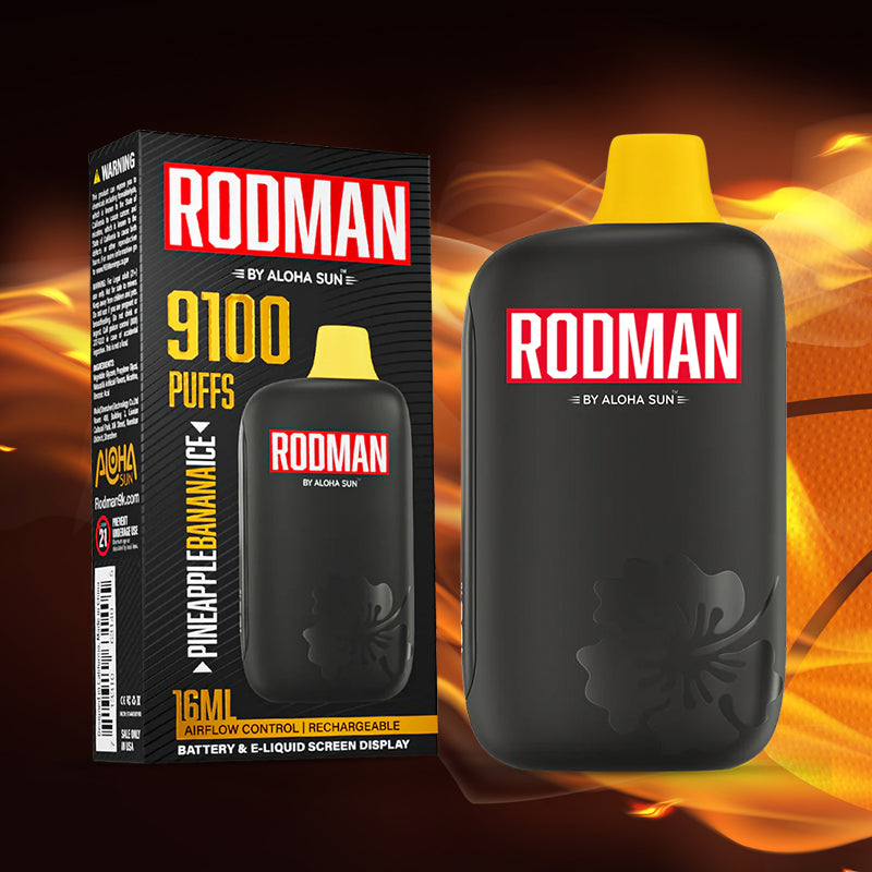 Vape Central Wholesale|Rodman 9100 pineapplebananaice|disposable|5%