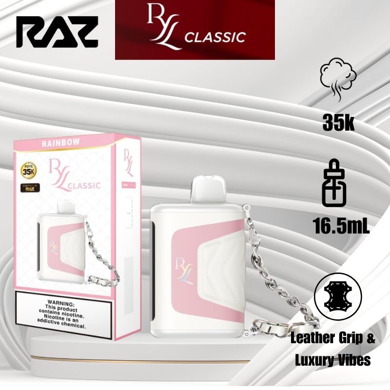 Raz|RYL CLASSIC 35K VAPE Disposable|Vape central wholesale| rainbow