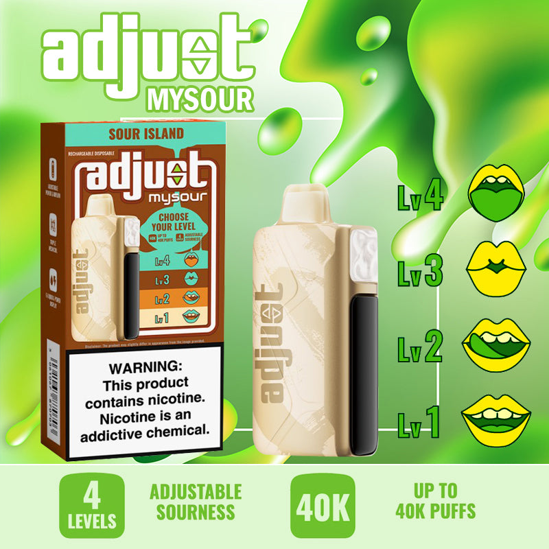 Adjust Mysour 40K at Vape Central Wholesale|disposable|sour island