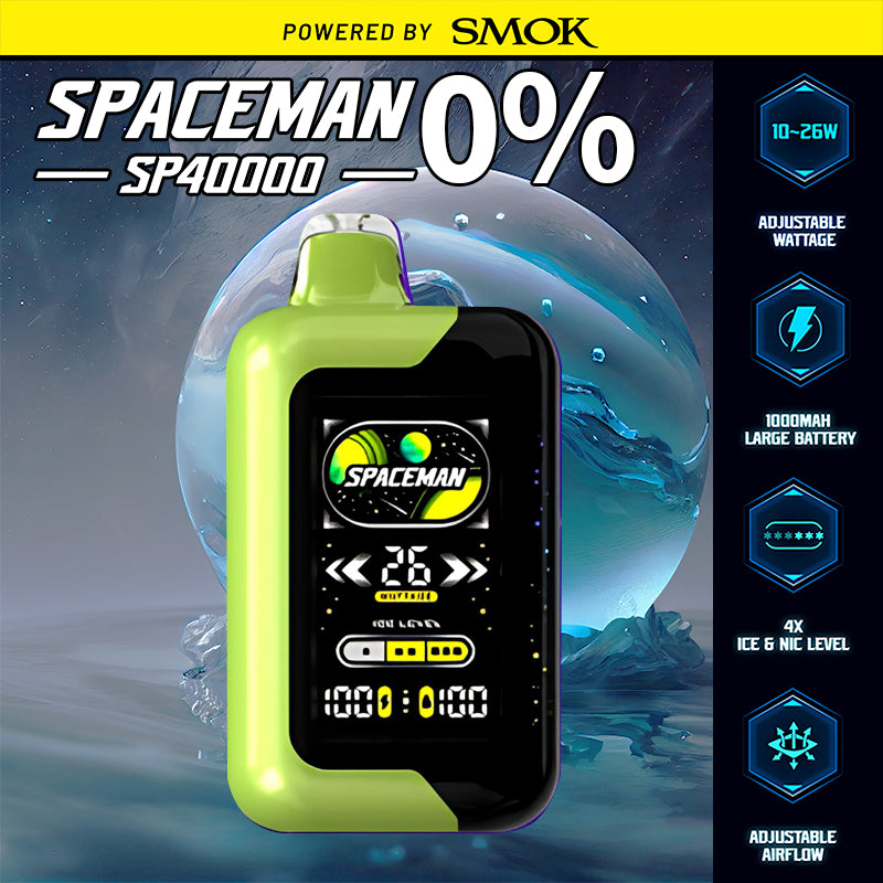 Spacemen sp40k 0 nicotine |Vape Central Wholesale|Disposable|wholesaler|distro|sour apple ice