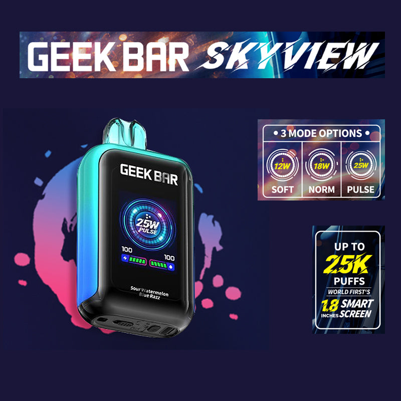Geek Bar SkyView |Vape central wholesale|disposable |Sour Watermelon blue razz