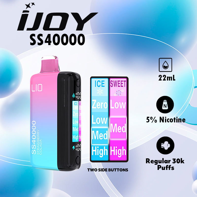 iJoy LIO SS40000 Ice-Sweet Cotral Vape Wholesale