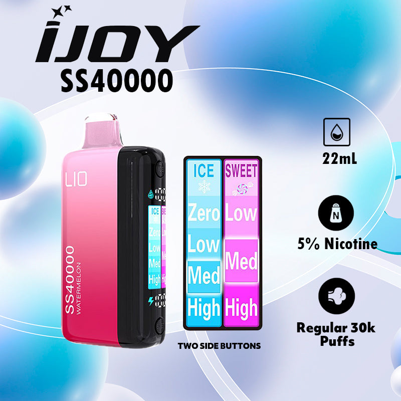 iJoy LIO SS40000 Ice-Sweet Cotral Vape Wholesale