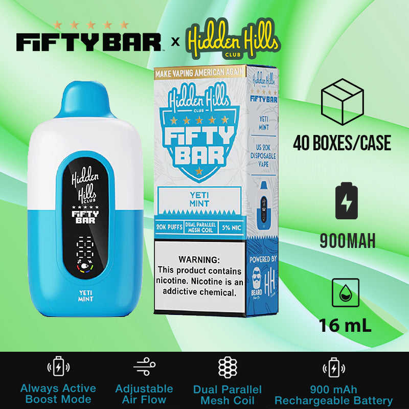 Fifty bar 20k |Vape central wholesale|disposable|wholesaler